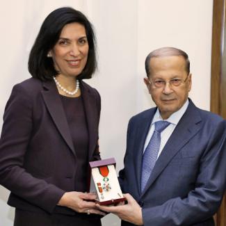 Dr. Huda Zoghbi receives Lebanon's highest honor