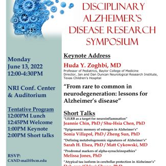 Cross-disciplinary Alzheimer's Disease Research Symposium